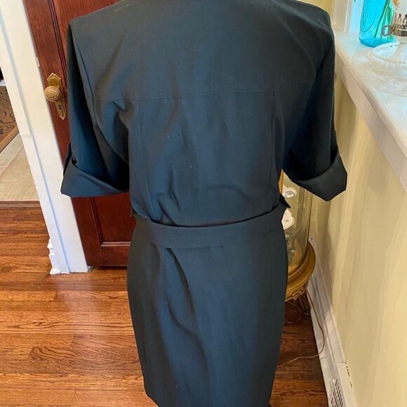 *Michael Kors* Classic Black Silver Hardware  Zip Shirtdress Sz M - Picture 4 of 9